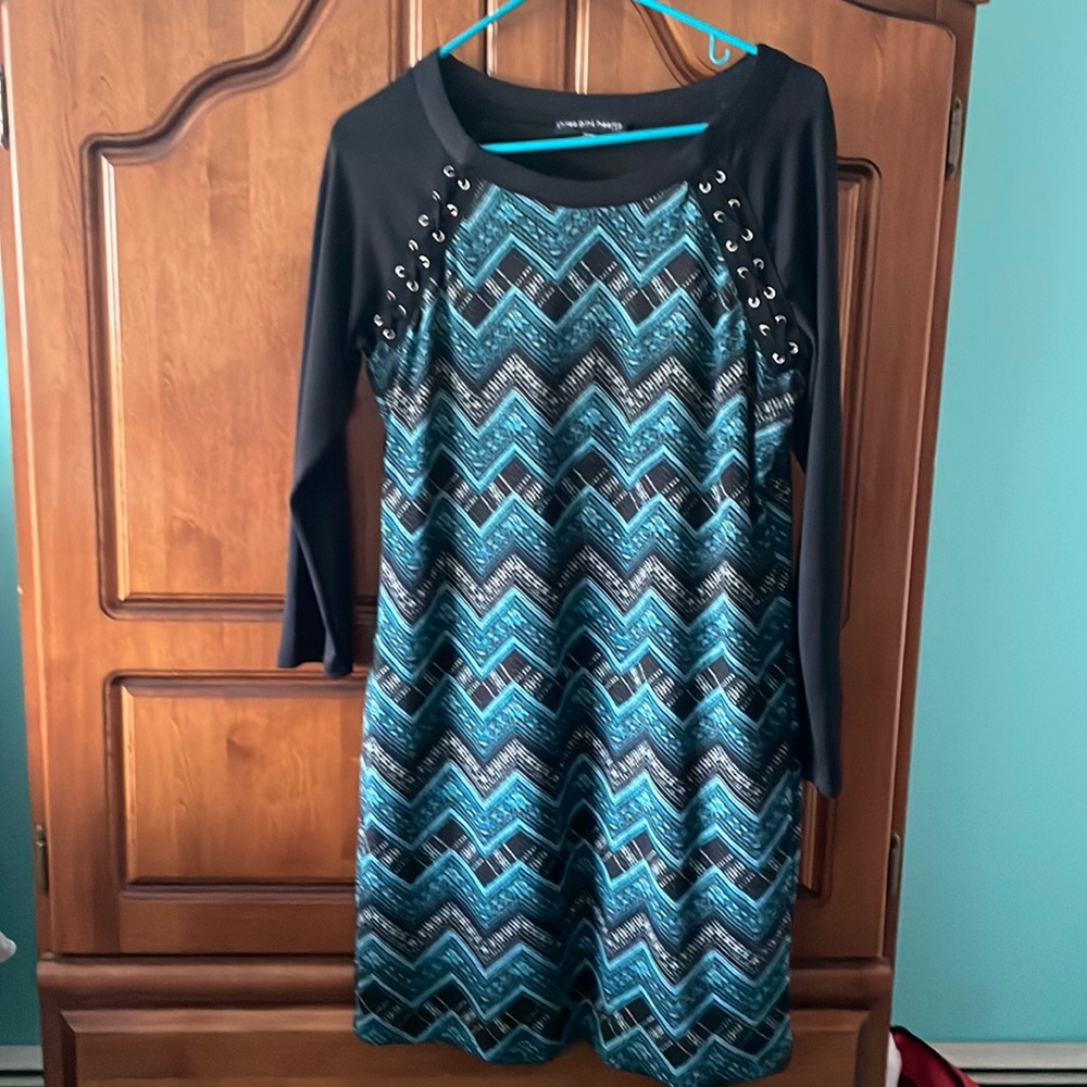 Three pink hearts long sleeve dress